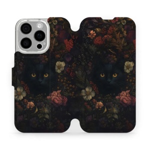 Flipové pouzdro Mobiwear - Apple iPhone 16 Pro - V161S Temné kočky