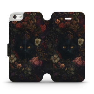 Flipové pouzdro Mobiwear - Apple iPhone 5 / 5S / SE - V161S Temné kočky