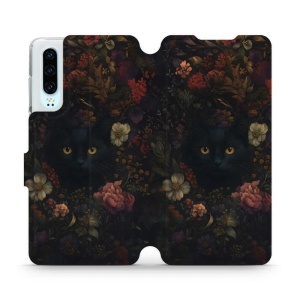 Flipové pouzdro Mobiwear - Huawei P30 - V161S Temné kočky