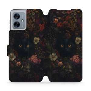 Flipové pouzdro Mobiwear - Motorola Moto G54 5G - V161S Temné kočky