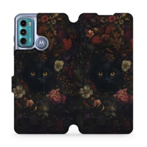 Flipové pouzdro Mobiwear - Motorola Moto G60 - V161S Temné kočky