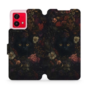 Flipové pouzdro Mobiwear - Motorola Moto G84 - V161S Temné kočky