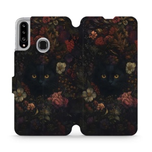 Flipové pouzdro Mobiwear - Samsung Galaxy A20s - V161S Temné kočky
