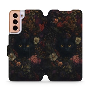 Flipové pouzdro Mobiwear - Samsung Galaxy S21 - V161S Temné kočky
