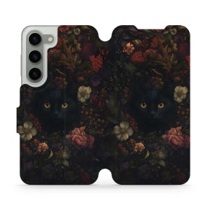 Flipové pouzdro Mobiwear - Samsung Galaxy S23 - V161S Temné kočky