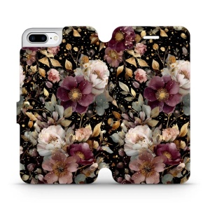 Flipové pouzdro Mobiwear - Apple iPhone 7 Plus / 8 Plus - V169S Zlatavé kvítky