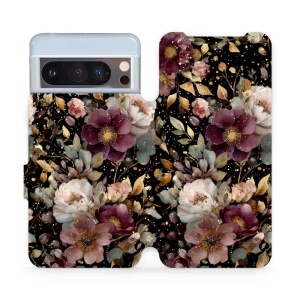 Flipové pouzdro Mobiwear - Google Pixel 8 Pro - V169S Zlatavé kvítky