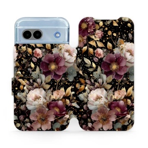 Flipové pouzdro Mobiwear - Google Pixel 8A - V169S Zlatavé kvítky