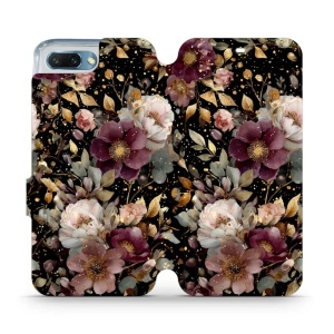 Flipové pouzdro Mobiwear - Honor 10 - V169S Zlatavé kvítky