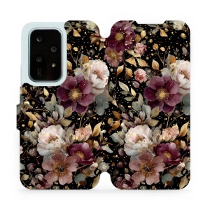 Flipové pouzdro Mobiwear - Honor 200 Lite - V169S Zlatavé kvítky