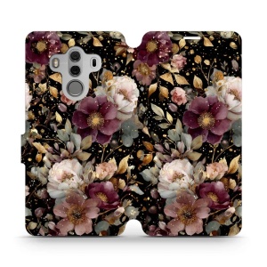 Flipové pouzdro Mobiwear - Huawei Mate 10 Pro - V169S Zlatavé kvítky