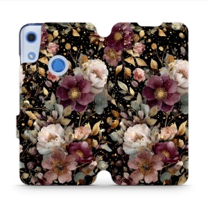 Flipové pouzdro Mobiwear - Huawei Y6 2019 / Honor 8A / Huawei Y6s - V169S Zlatavé kvítky