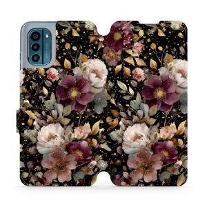 Flipové pouzdro Mobiwear - Nokia G21 / Nokia G11 - V169S Zlatavé kvítky