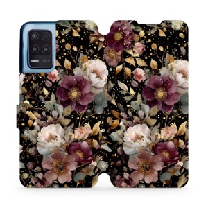 Flipové pouzdro Mobiwear - Realme 8 5G - V169S Zlatavé kvítky