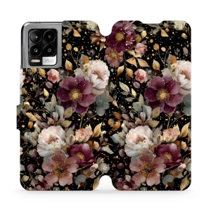 Flipové pouzdro Mobiwear - Realme 8 Pro - V169S Zlatavé kvítky