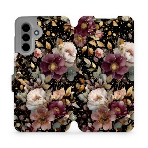 Flipové pouzdro Mobiwear - Samsung Galaxy A26 5G - V169S Zlatavé kvítky