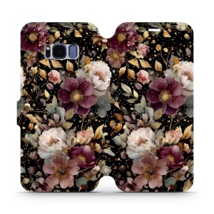 Flipové pouzdro Mobiwear - Samsung Galaxy S8 - V169S Zlatavé kvítky