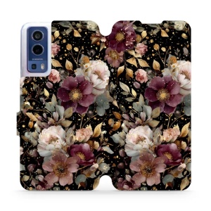 Flipové pouzdro Mobiwear - Vivo Y52 5G / Y72 5G - V169S Zlatavé kvítky