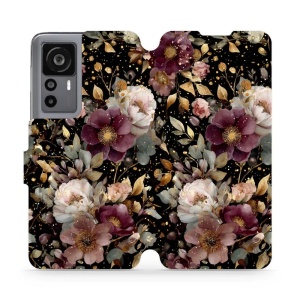Flipové pouzdro Mobiwear - Xiaomi 12T / 12T Pro - V169S Zlatavé kvítky