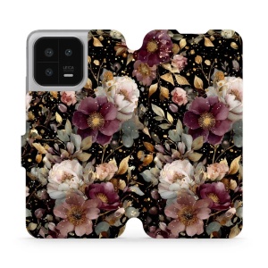 Flipové pouzdro Mobiwear - Xiaomi 13 - V169S Zlatavé kvítky