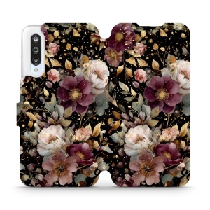 Flipové pouzdro Mobiwear - Xiaomi Mi 9 Lite - V169S Zlatavé kvítky