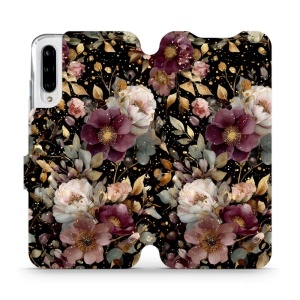 Flipové pouzdro Mobiwear - Xiaomi Mi A3 - V169S Zlatavé kvítky