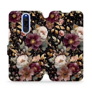 Flipové pouzdro Mobiwear - Xiaomi Redmi 8 - V169S Zlatavé kvítky