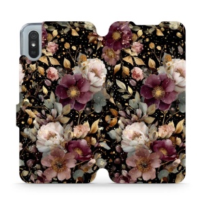 Flipové pouzdro Mobiwear - Xiaomi Redmi 9A / 9AT - V169S Zlatavé kvítky