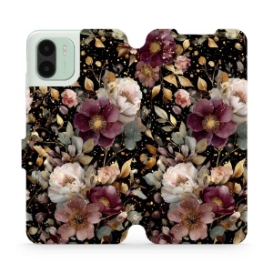 Flipové pouzdro Mobiwear - Xiaomi Redmi A1 - V169S Zlatavé kvítky