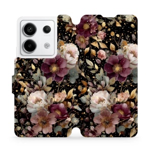 Flipové pouzdro Mobiwear - Xiaomi Redmi Note 13 Pro 5G / Poco X6 5G - V169S Zlatavé kvítky