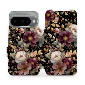 Flipové pouzdro Mobiwear - Google Pixel 10 - V169S Zlatavé kvítky