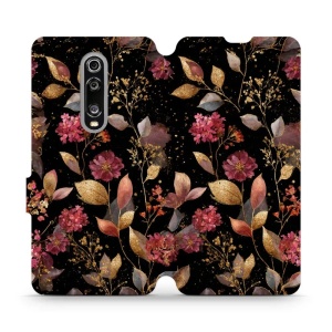 Flipové pouzdro Mobiwear - Xiaomi Mi 9T / 9T Pro - V171S Zlatavé lístky a květy