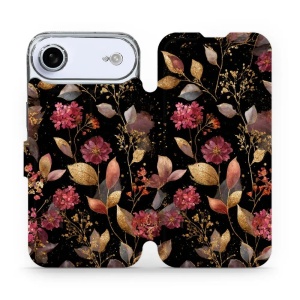 Flipové pouzdro Mobiwear - Apple iPhone Air - V171S Zlatavé lístky a květy