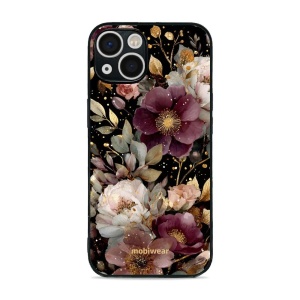 Lesklý kryt Mobiwear Glossy - Apple iPhone 13 - G169G Zlatavé kvítky