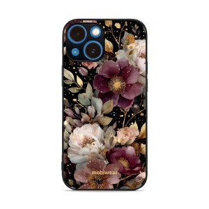 Lesklý kryt Mobiwear Glossy - Apple iPhone 13 mini - G169G Zlatavé kvítky