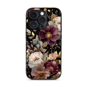 Lesklý kryt Mobiwear Glossy - Apple iPhone 14 Pro - G169G Zlatavé kvítky