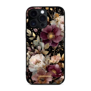 Lesklý kryt Mobiwear Glossy - Apple iPhone 14 Pro Max - G169G Zlatavé kvítky