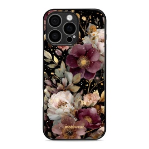 Lesklý kryt Mobiwear Glossy - Apple iPhone 16 Pro Max - G169G Zlatavé kvítky