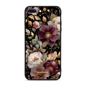 Lesklý kryt Mobiwear Glossy - Apple iPhone 7 Plus / 8 Plus - G169G Zlatavé kvítky - VÝPRODEJ