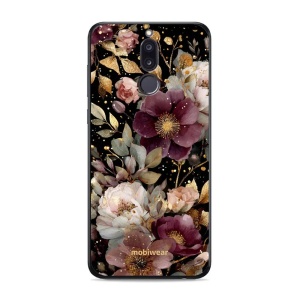 Lesklý kryt Mobiwear Glossy - Huawei Mate 10 Lite - G169G Zlatavé kvítky