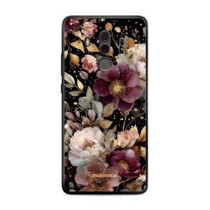 Lesklý kryt Mobiwear Glossy - Huawei Mate 10 Pro - G169G Zlatavé kvítky