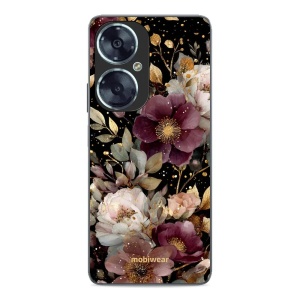 Lesklý kryt Mobiwear Glossy - Huawei Nova 11i - G169G Zlatavé kvítky