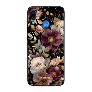 Lesklý kryt Mobiwear Glossy - Huawei Nova 3 - G169G Zlatavé kvítky