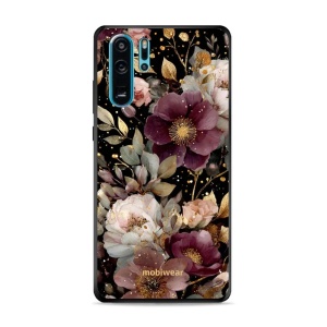 Lesklý kryt Mobiwear Glossy - Huawei P30 Pro - G169G Zlatavé kvítky