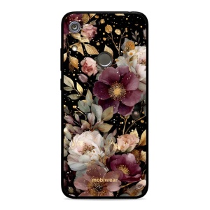 Lesklý kryt Mobiwear Glossy - Huawei Y6 2019 / Honor 8A / Huawei Y6s - G169G Zlatavé kvítky