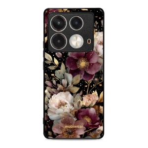 Lesklý kryt Mobiwear Glossy - Infinix Note 40 Pro - G169G Zlatavé kvítky
