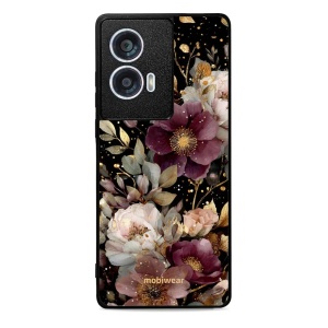 Lesklý kryt Mobiwear Glossy - Motorola Edge 50 Fusion - G169G Zlatavé kvítky