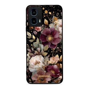 Lesklý kryt Mobiwear Glossy - Motorola Moto G34 5G - G169G Zlatavé kvítky