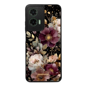 Lesklý kryt Mobiwear Glossy - Motorola Moto G35 5G - G169G Zlatavé kvítky