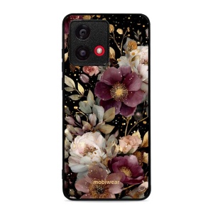 Lesklý kryt Mobiwear Glossy - Motorola Moto G84 - G169G Zlatavé kvítky